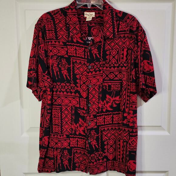 Panama Jack Shirt Mens L Hawaiian Retro 80s Festival Resortwear Maximalist - Picture 1 of 5